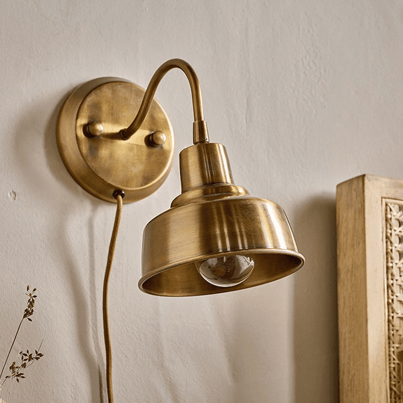 Nar Wall Lamp, Antique Brass