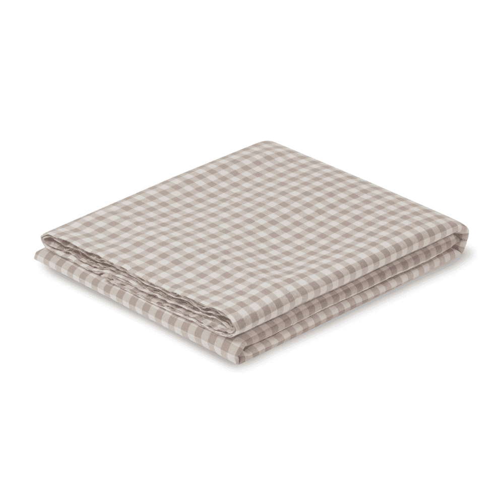 Gingham Linen Flat Sheet