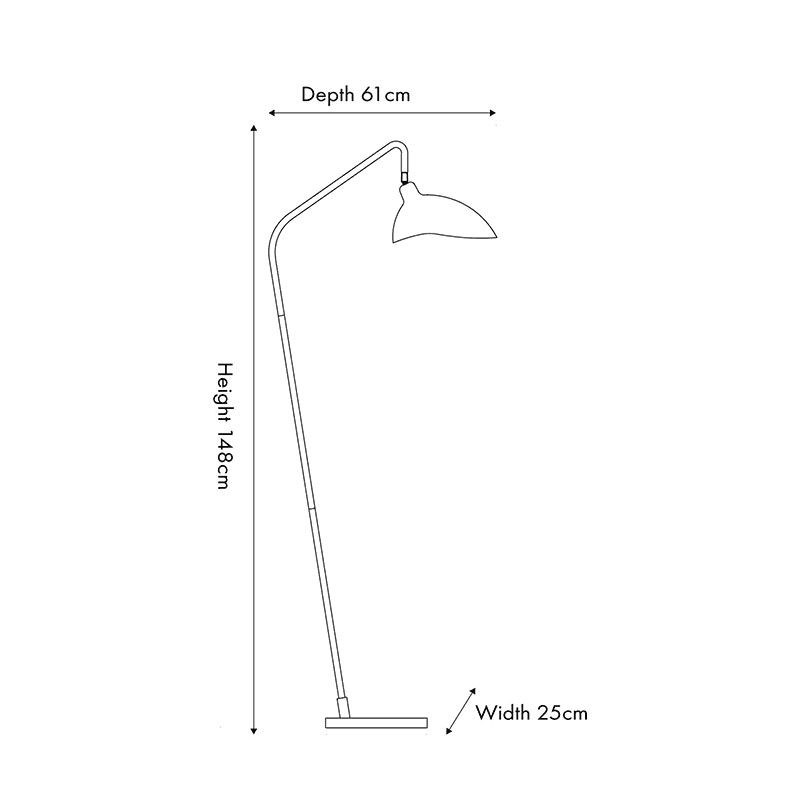 Toulon Floor Lamp, Black