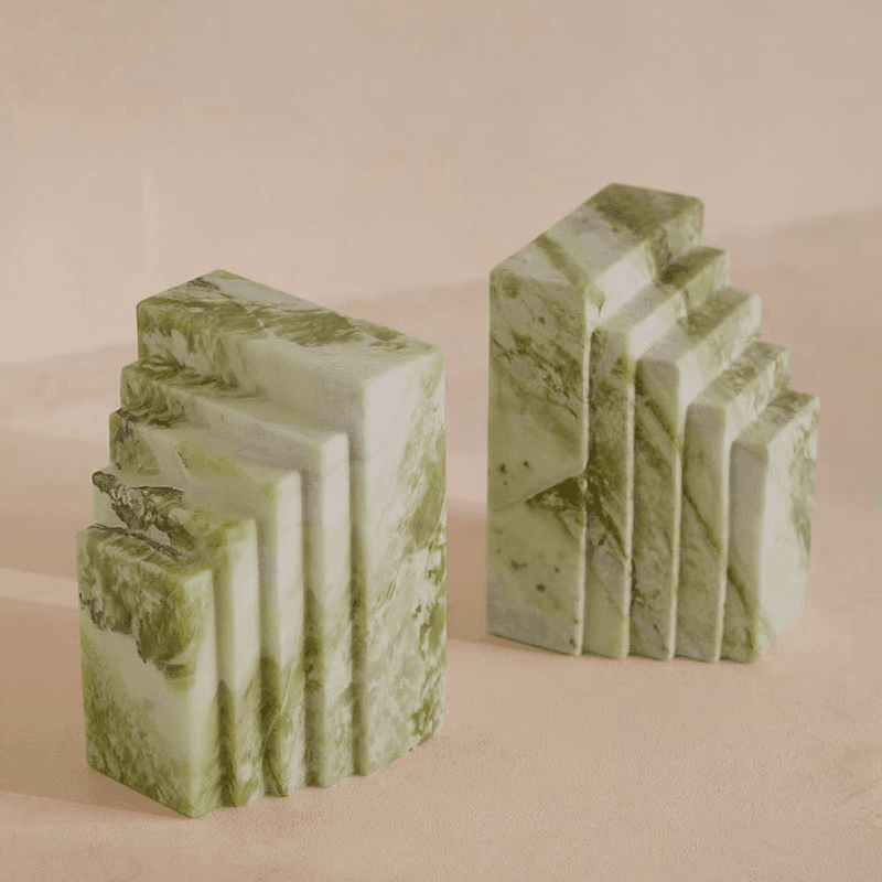Lola Pair of Bookends, Green