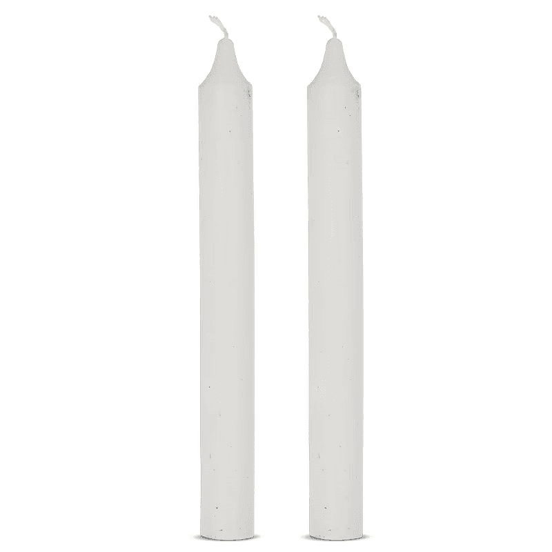 Mayumi Set of 2 Soy Blend Dinner Candles, White