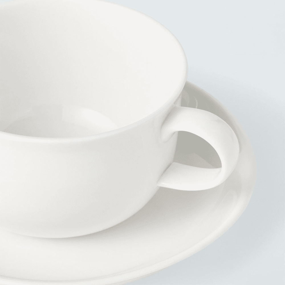 Queensberry Hunt Cupola Set of 2 Cup and Saucer, White