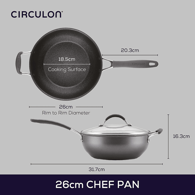 A1 Scratch Defence Chef's Pan, Grey