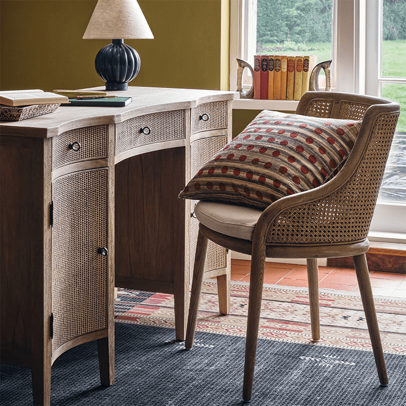Carlos Cane Dining Chair, Natural