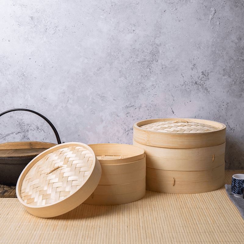 Oriental Two Tier Bamboo Steamer
