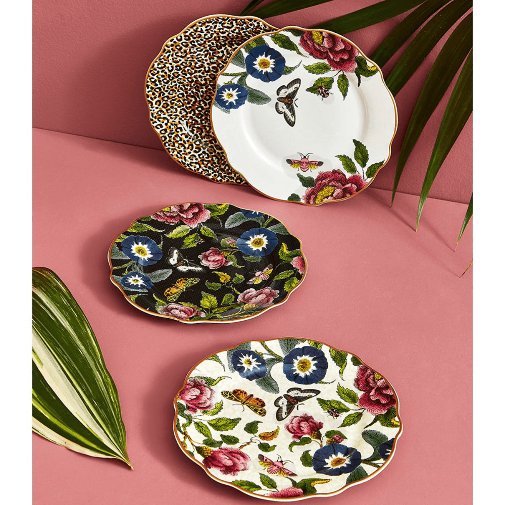 Creatures of Curiosity Set of 4 Cake Plates, Multi