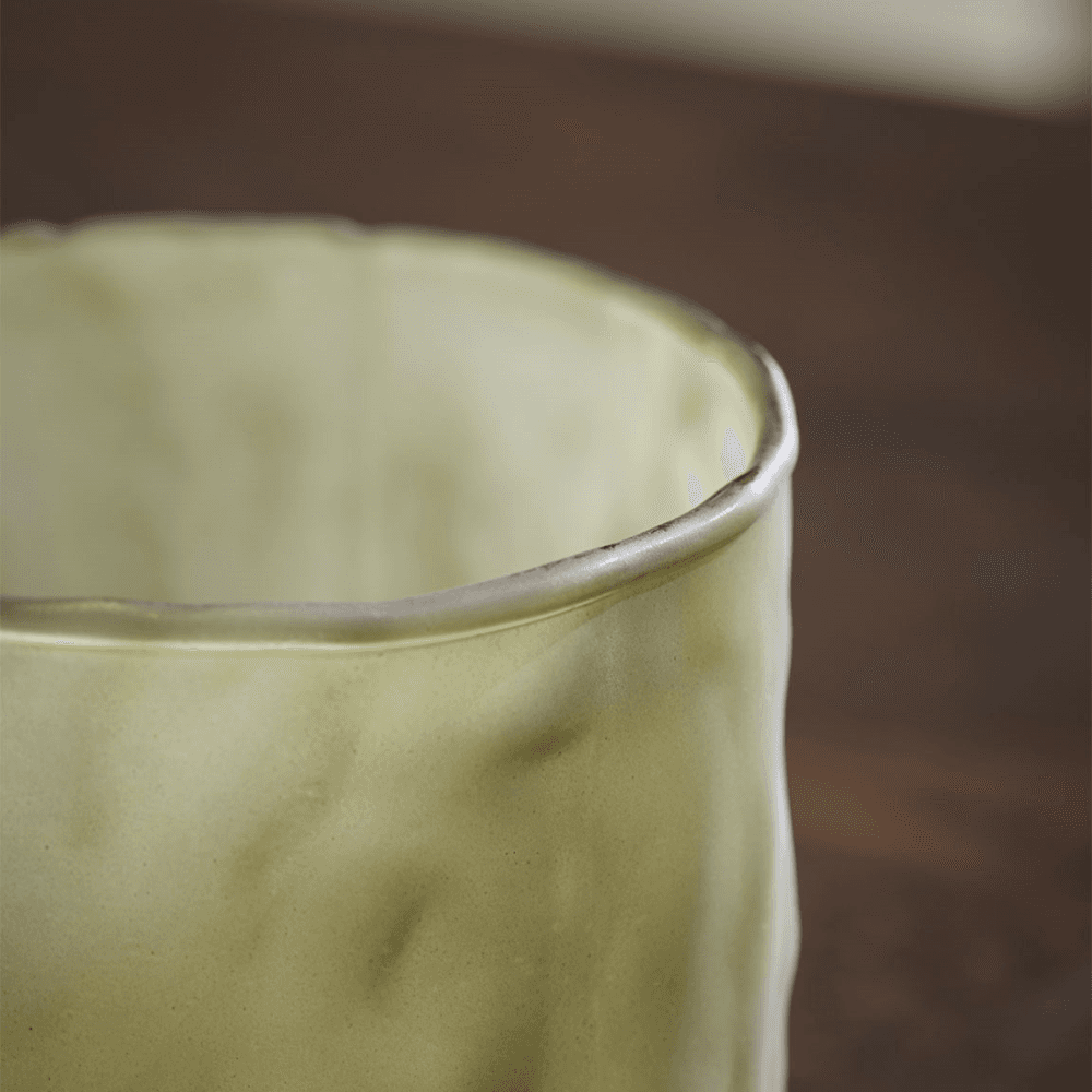 Retro Glass Tealight Holder, Clear