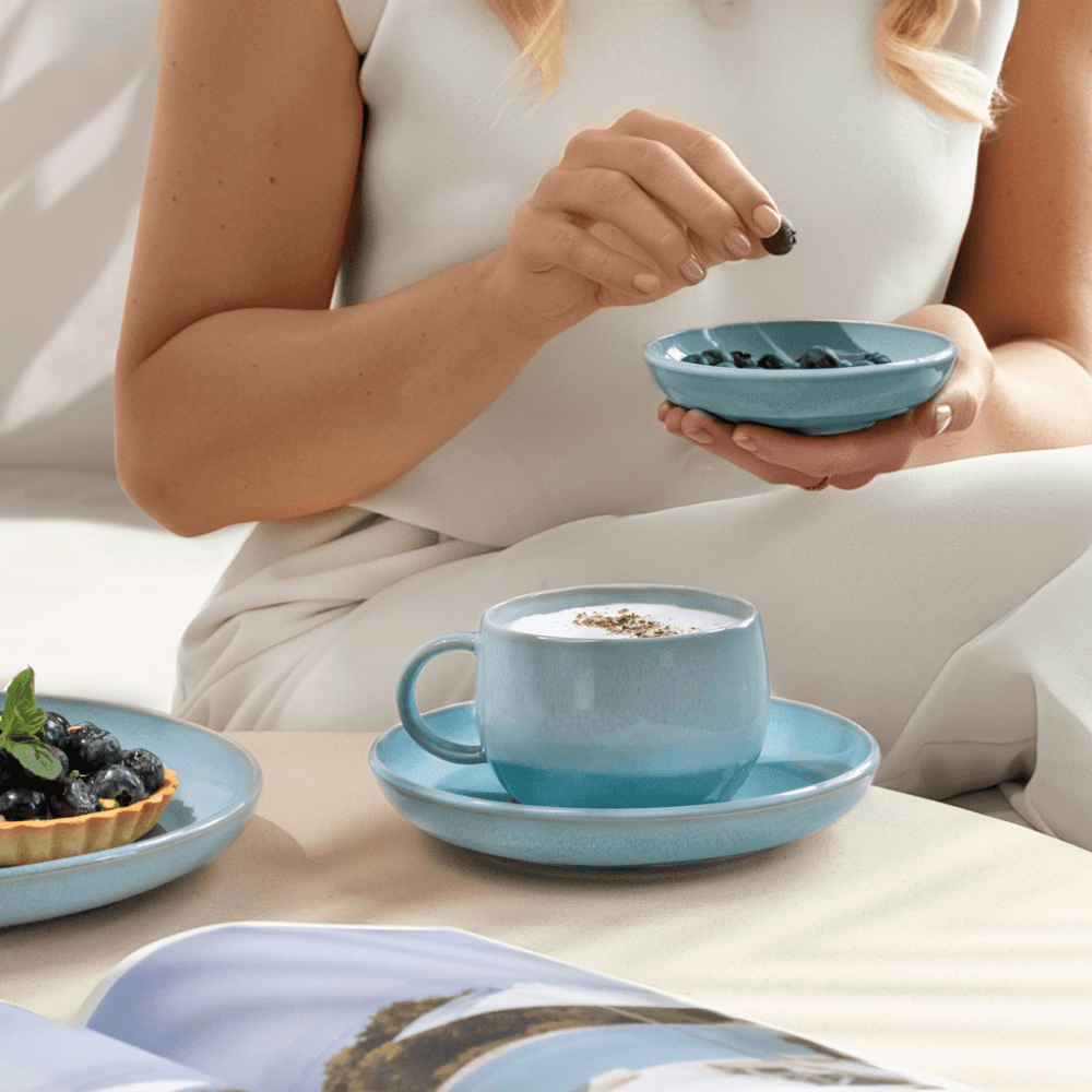 Perlemor Coffee Cup, Aqua