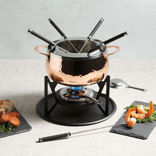 Fondue set, Copper