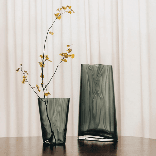 Image showing the Lituus Vase, H32cm, Smokey Glass product.