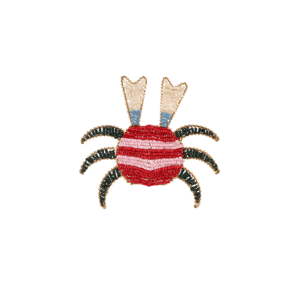 Crab Set of 4 Napkin Rings, Multi