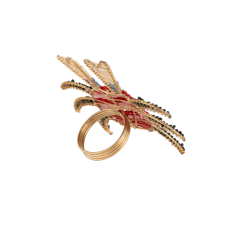Crab Set of 4 Napkin Rings, Multi