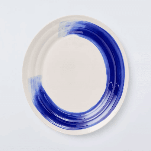 Image showing the Harbour Serving Platter, White & Blue product.