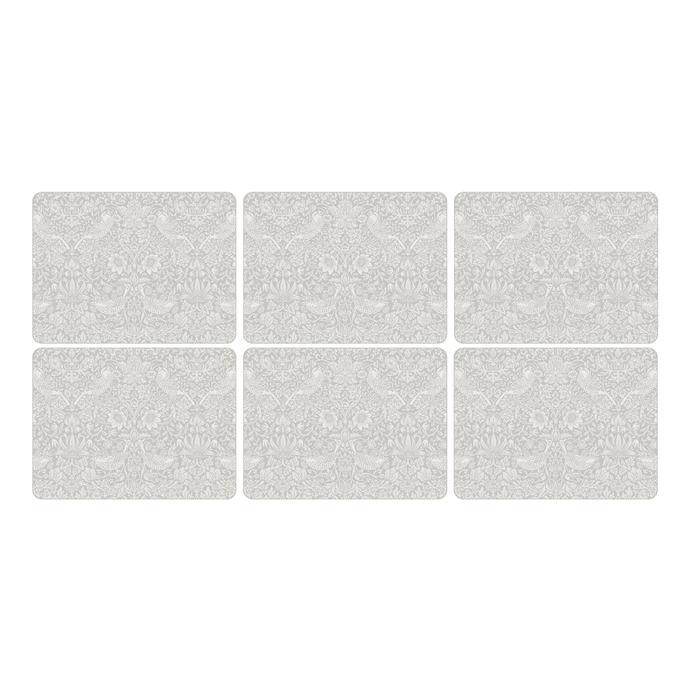 Pure Morris Set of 6 Placemats, Strawberry Thief