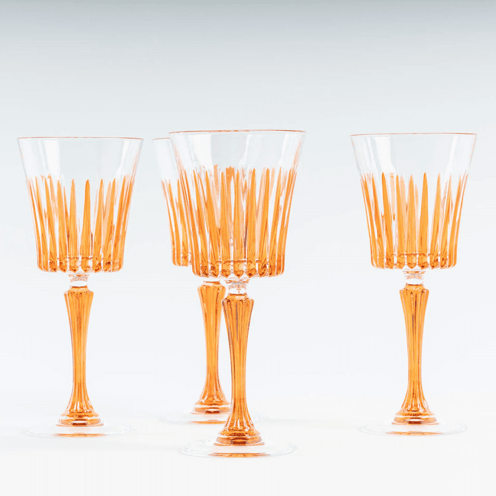 Crystal Set of 4 Wine Goblets