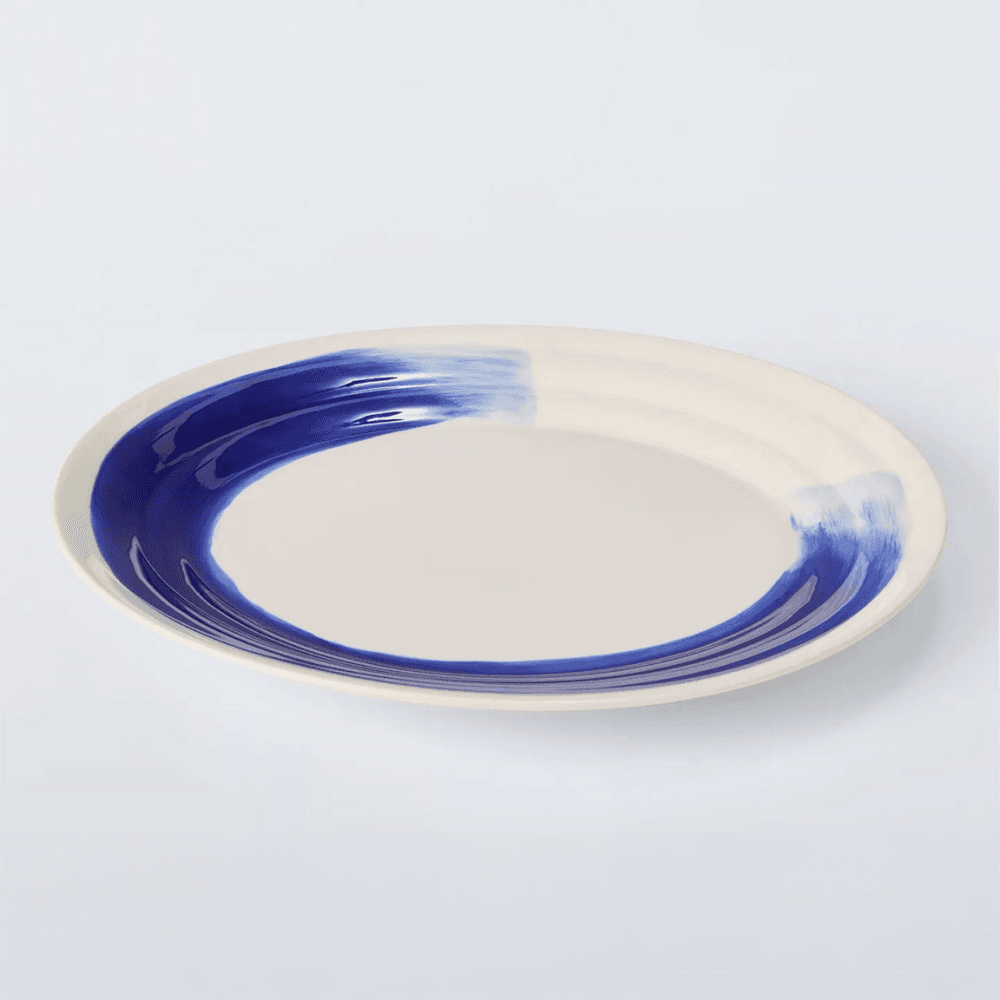 Harbour Serving Platter, White & Blue
