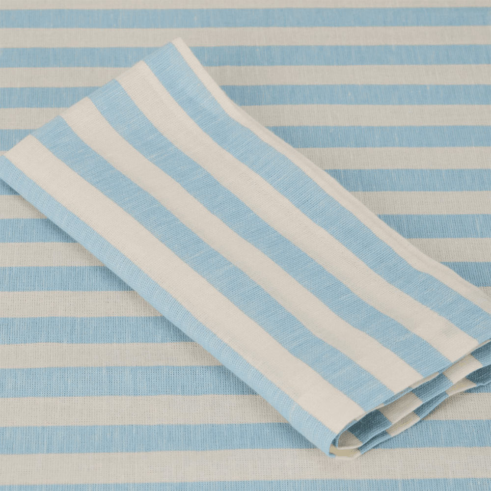 Pembroke Stripe Set of 4 Napkins, Coastal Blue