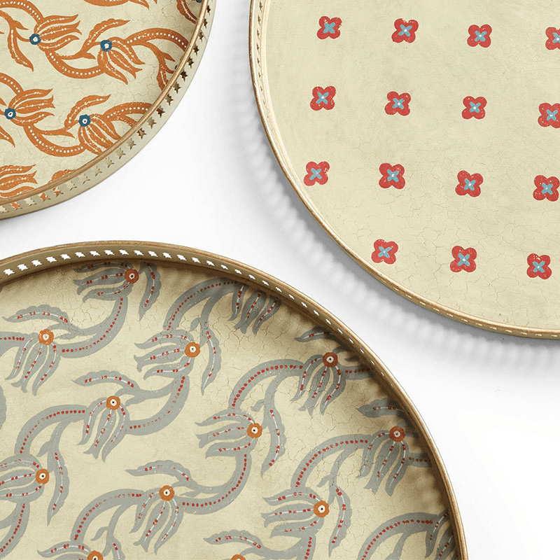 Muhibbi and Maeve Set of Three Trays, Multi