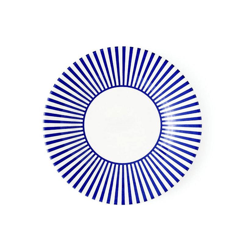 Stecatto Set of 4 Side Plates, White and Blue