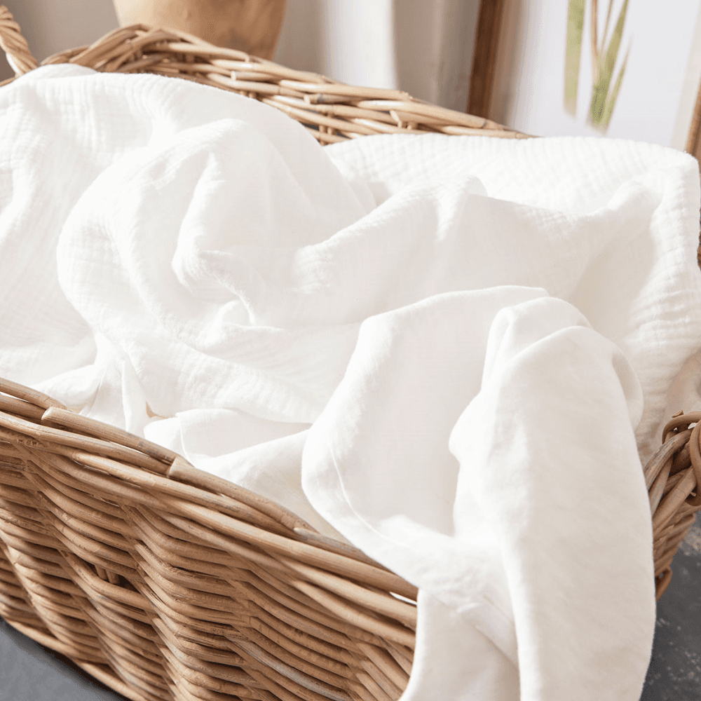 Rattan Rectangular Basket, Natural