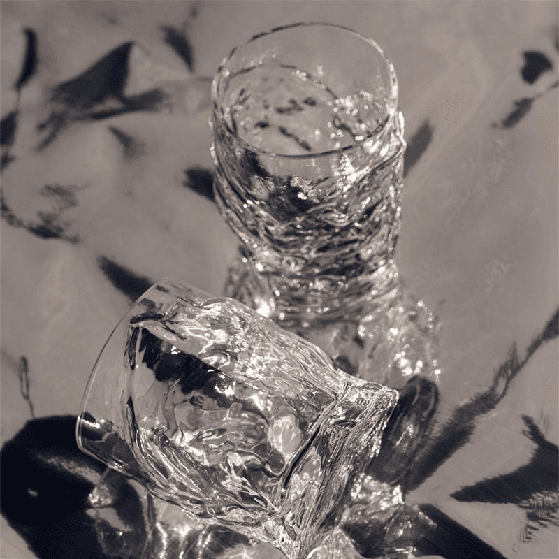 Liquid Set of 2 Glasses, Clear