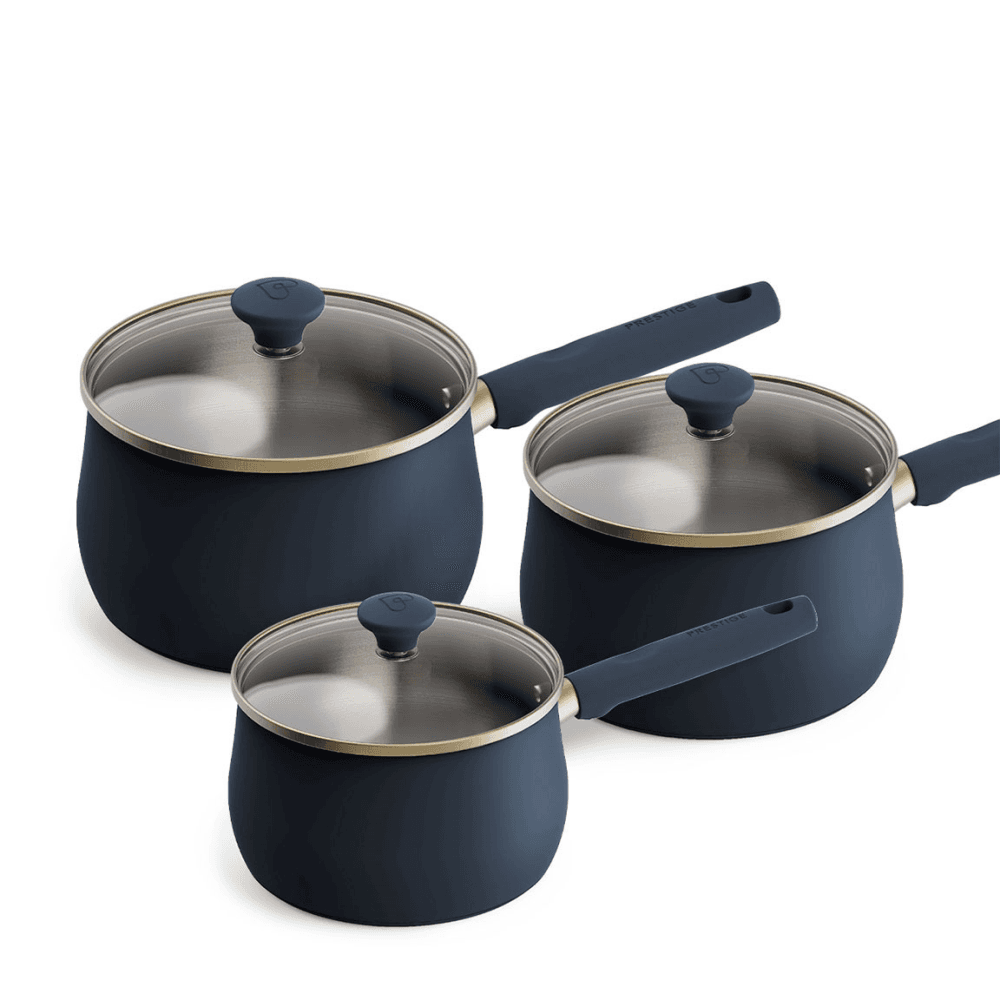 Stainless Steel 3pc Non-Stick Saucepan Set