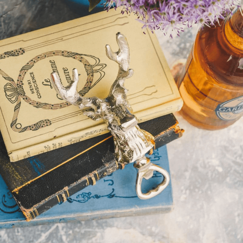 Stag Bottle Opener, Silver