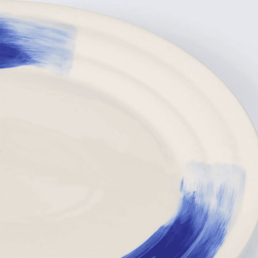 Harbour Serving Platter, White & Blue