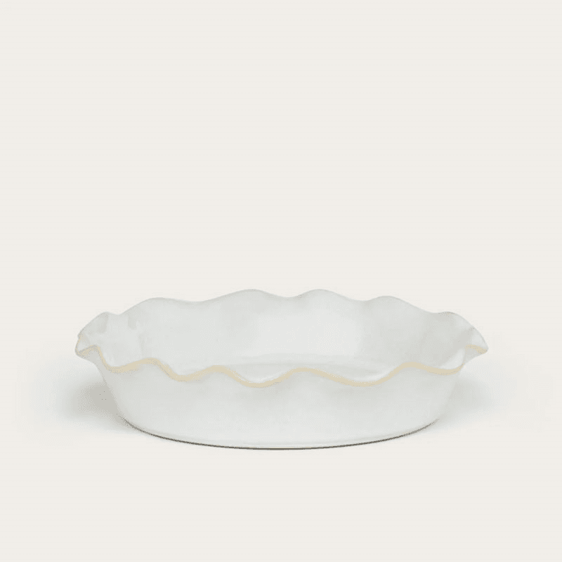 Bramley Pie Dish, Reactive White