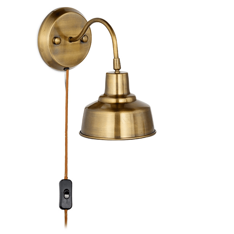 Nar Wall Lamp, Antique Brass