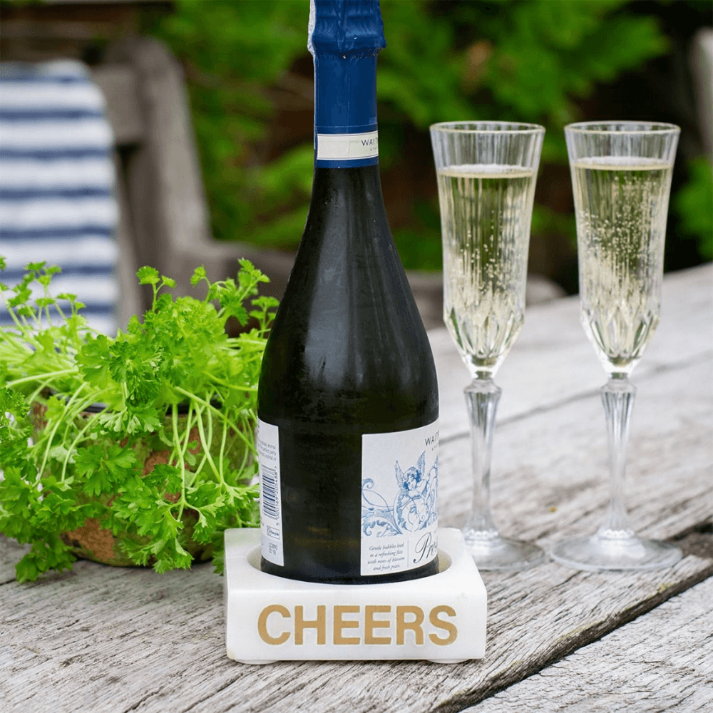 Cheers Bottle Holder, White