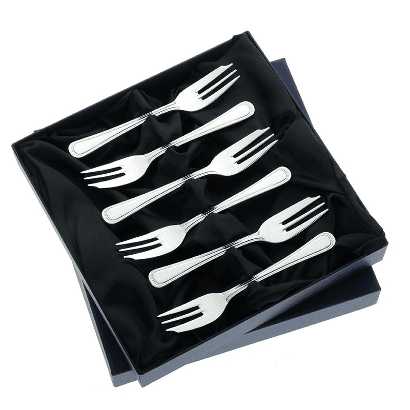 Bead Pastry Fork, 25 Year Silver Plate