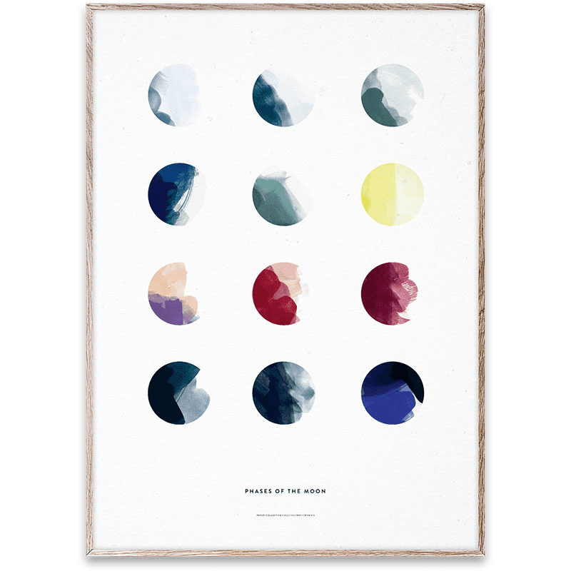 Moon Phases Framed Print, Multi