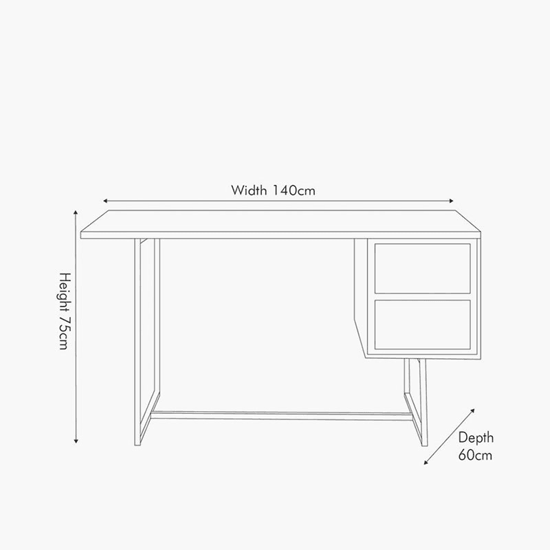 Marca Desk, Acacia Wood