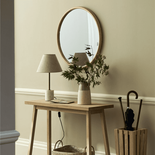 Image showing the Foxhill Mirror, D72cm, Natural product.