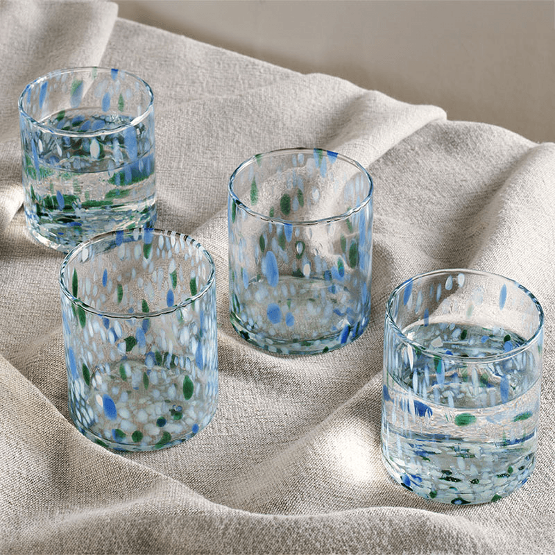 Taja Set of 4 Tumblers, Sea Blue