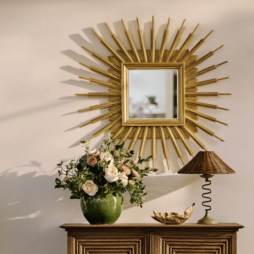 Image showing the Aphelion Mirror, Antique Brass product.