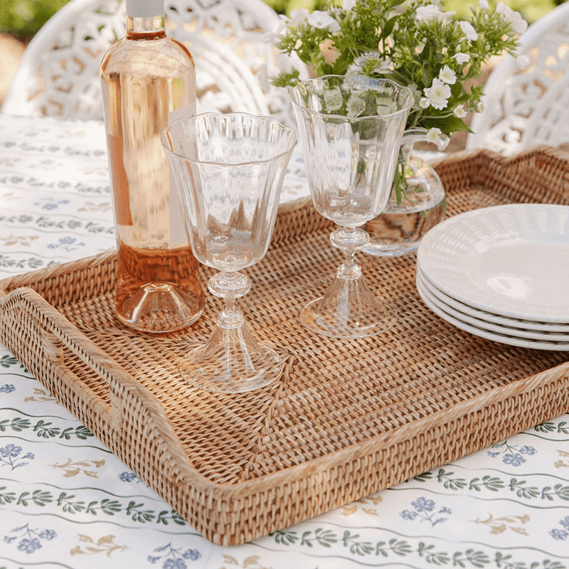 Rattan Serving Trays, Natural