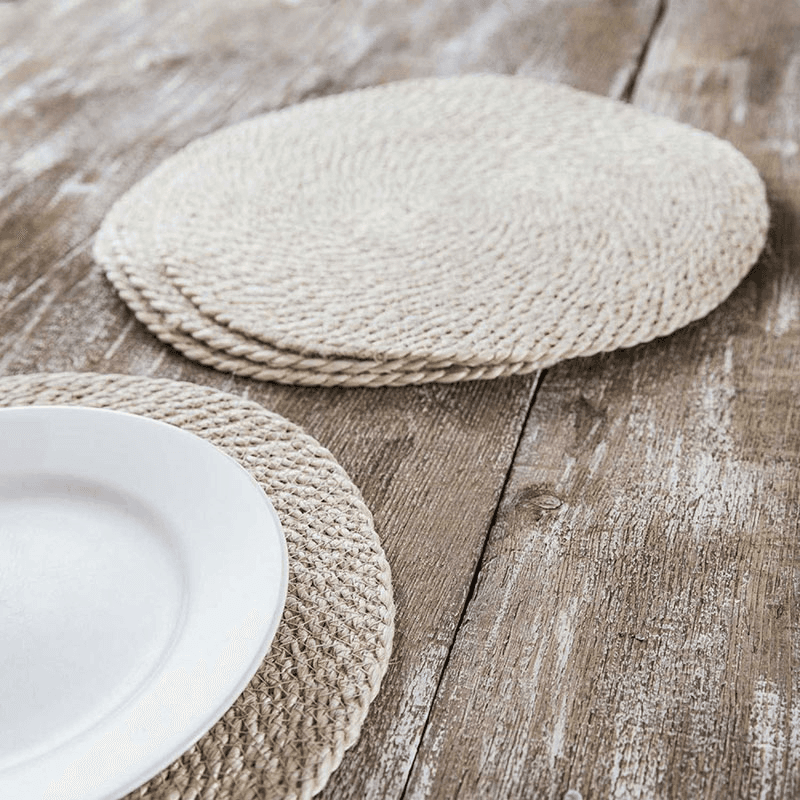 Jute Set of 4 Placemats, Natural