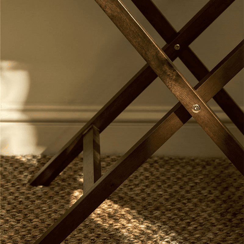 Wittering Rattan Side Table With Stand, Antique Brown