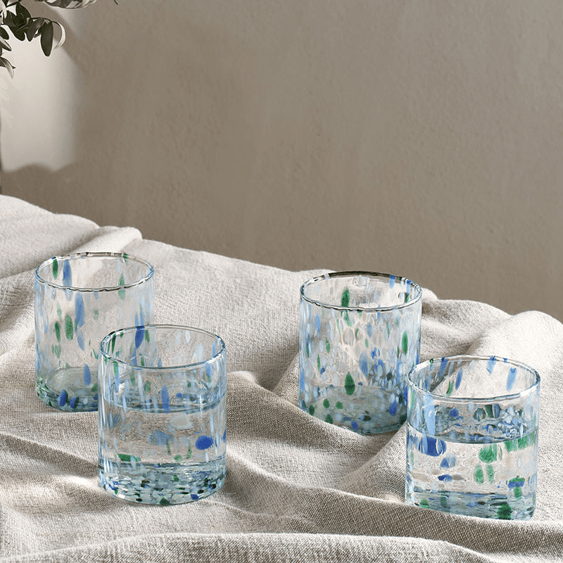 Taja Set of 4 Tumblers, Sea Blue