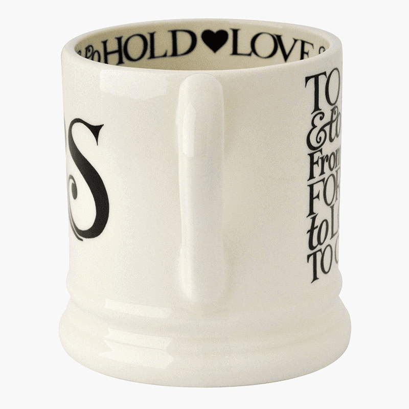 Black Toast Set of 2 Mr & Mrs Mugs, Cream