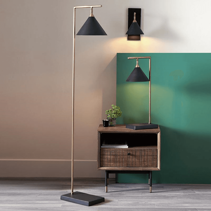 Zeta Floor Lamp, Matt Black