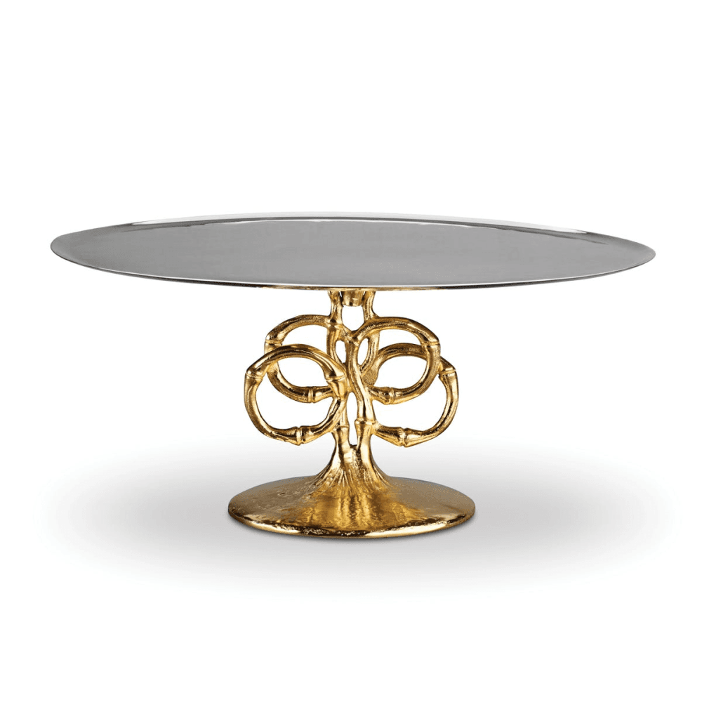 Evoca Cake stand, Gold Bamboo