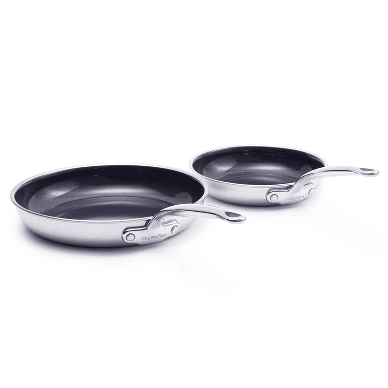 Premiere 2 Piece Frying Pan Set, Stainless Steel