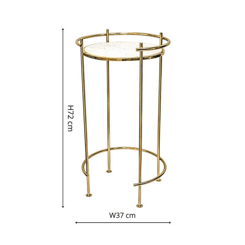 Opulence Set of 2 Nested Side Tables, Gold
