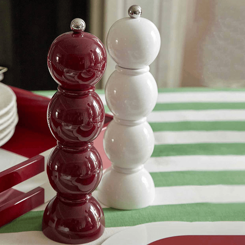 Lacquered Bobbin Salt or Pepper Mill
