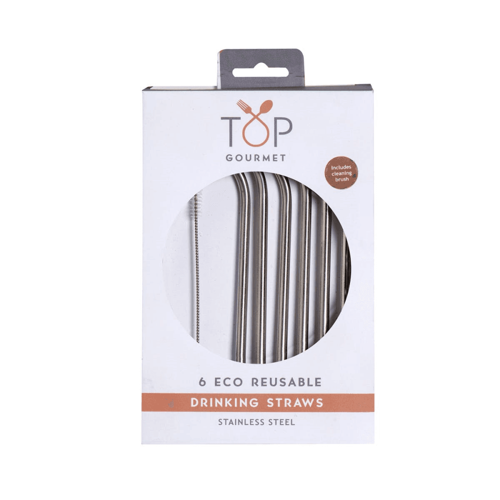 Reuseable Metal Straws, Stainless Steel