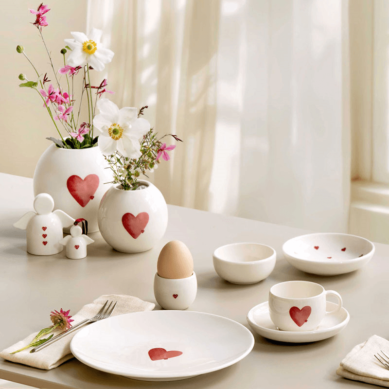 With Love Espresso Cup, White & Rose