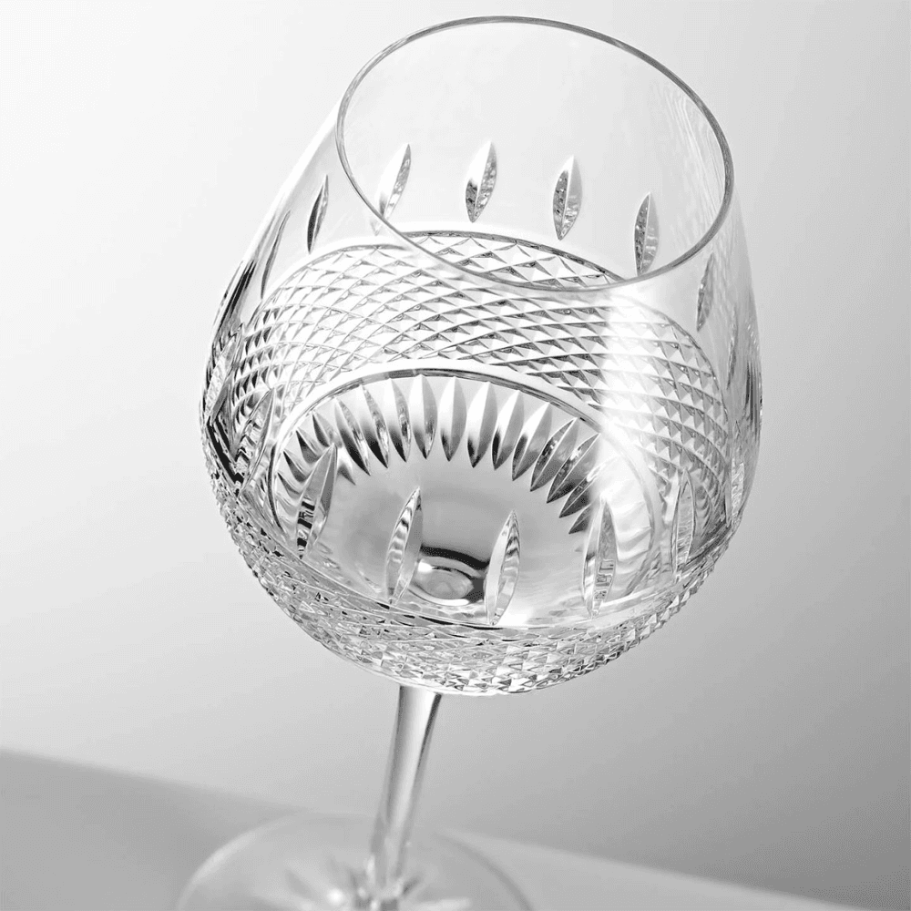 Masterclass Irish Lace Set of 2 Red Wine Glasses, Clear